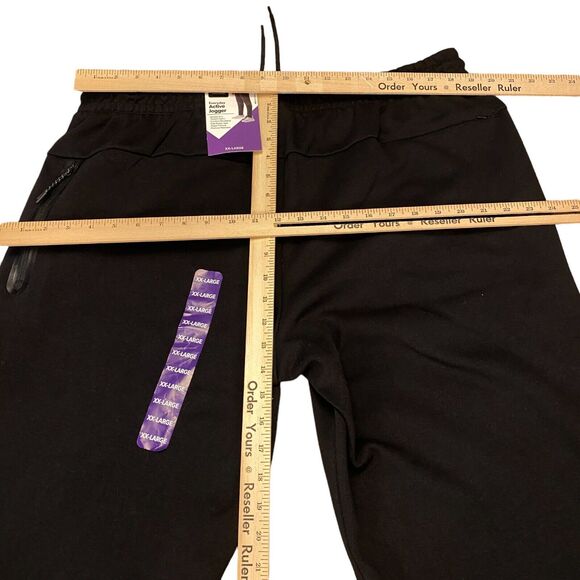Member's Mark Everyday Active Joggers Mens 2XL Black Stretch Comfort Waistband - Picture 6 of 15